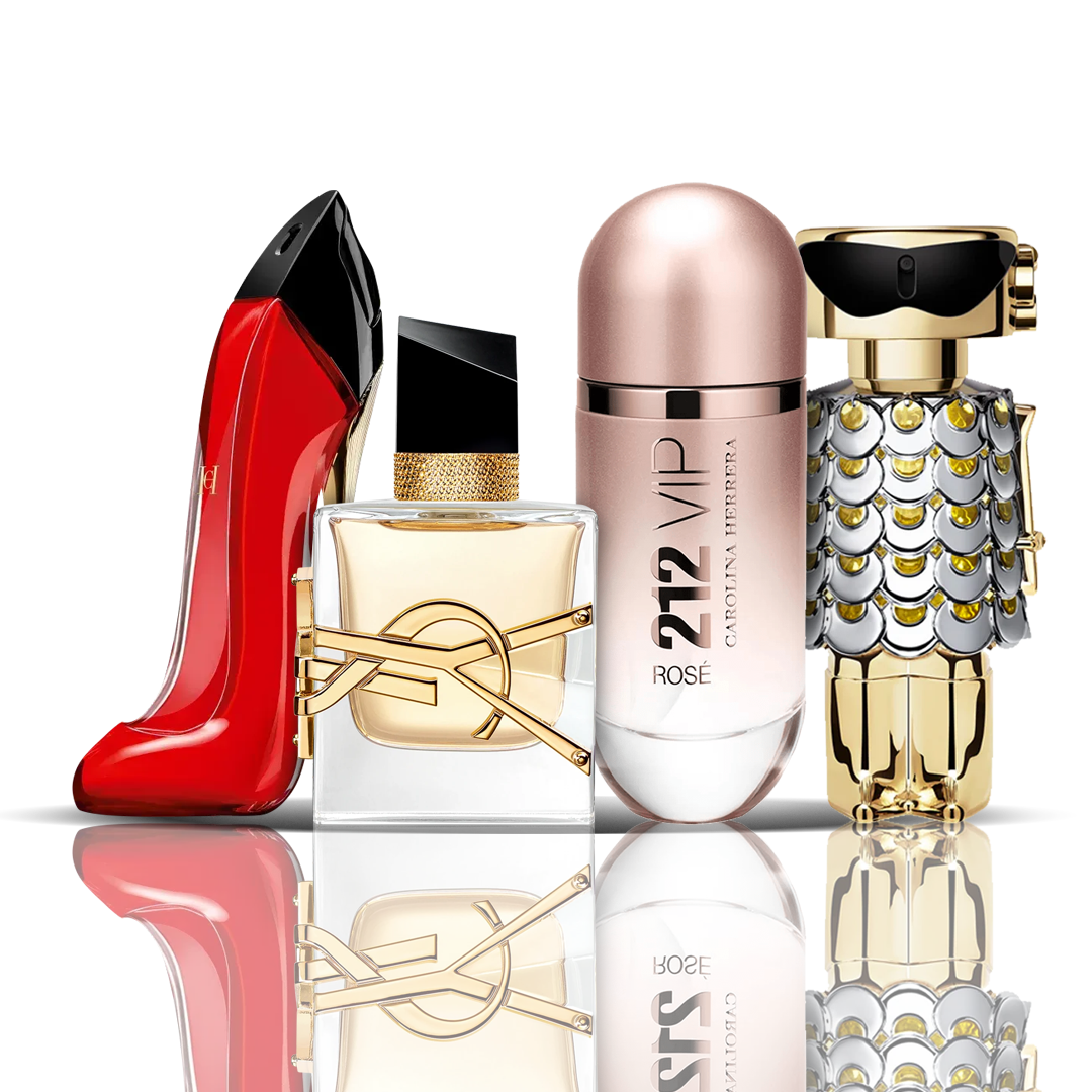 Set 4 Profumi | Vary Good Girl - Libre - 212 VIP Rose - Fame 100 ml